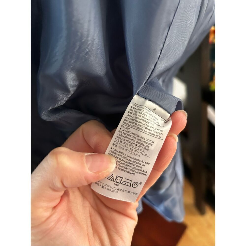 Banana republic blue blaze size 2 cotton - Picture 4 of 5